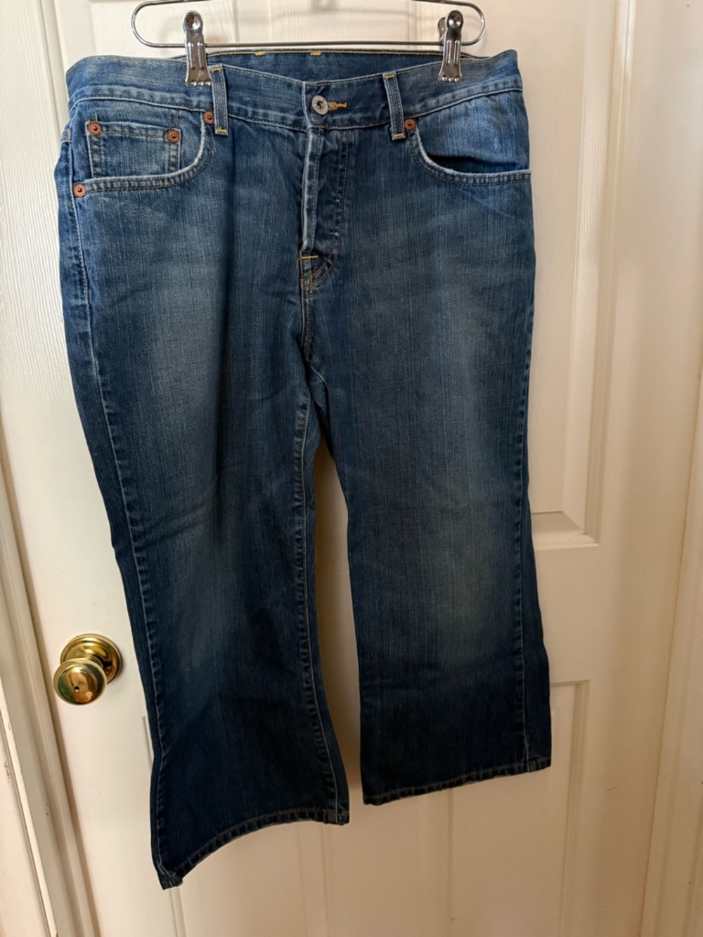 Lucky Brand Dungarees Jeans  Easy Rider Crop Button Fly 10/30 American Made